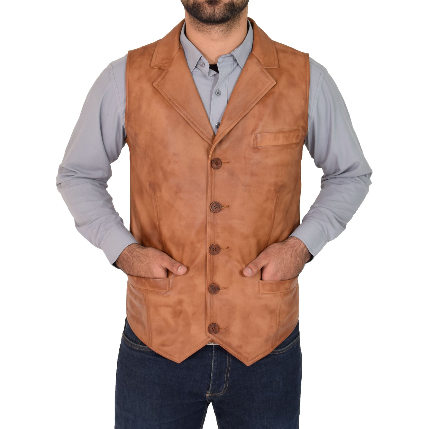 mens waistcoat with three pockets