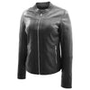 Womens Leather Classic Biker Style Jacket Tayla Black 3