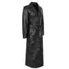 Womens Leather Full Length Classic Coat Gabbie Black 4