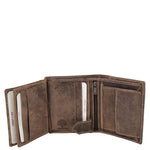 Mens Small Bifold Leather Wallet Venus Brown 5