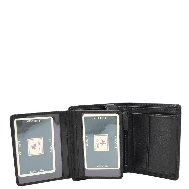 Mens Soft Leather Large Size Wallet Metis Black 4