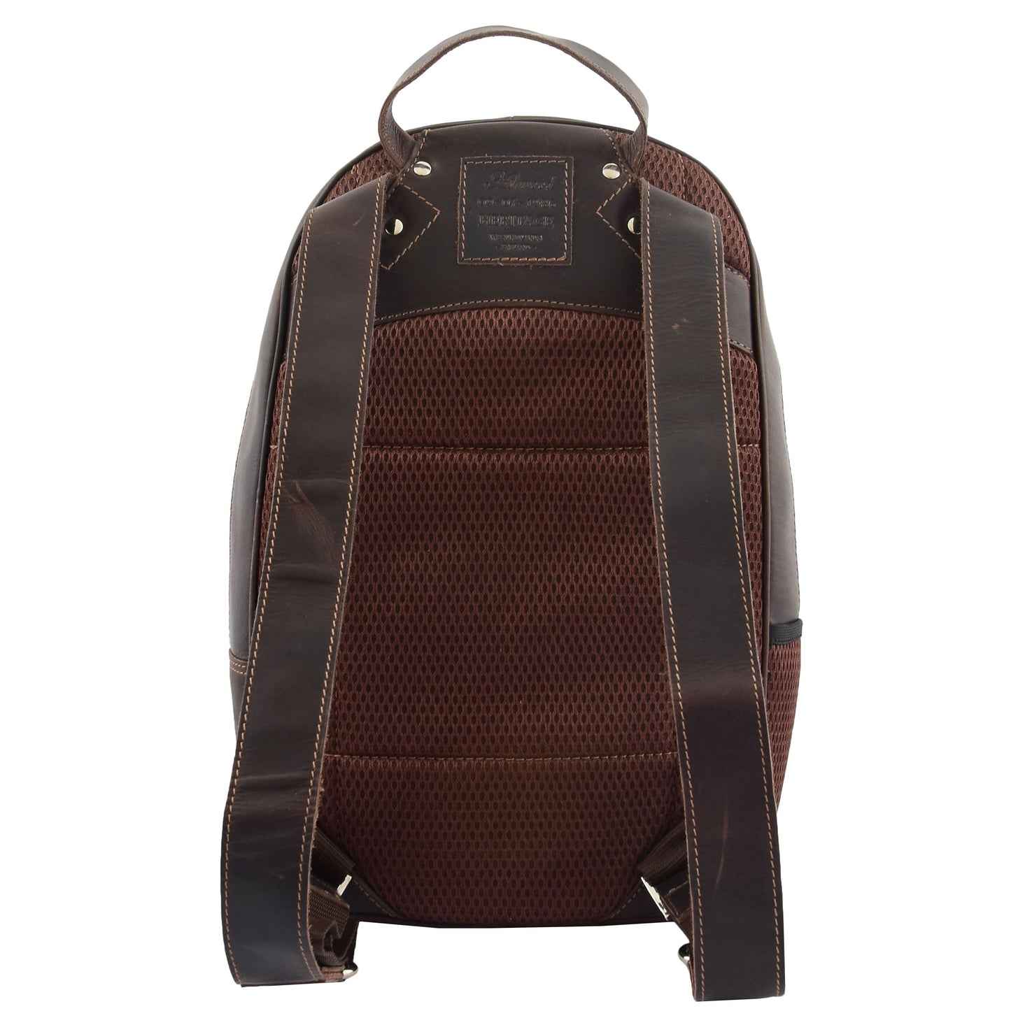 Large Classic Casual Leather Backpack Palermo Brown 1