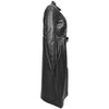 Womens Real Leather Full Length Long Coat Leila Black 4