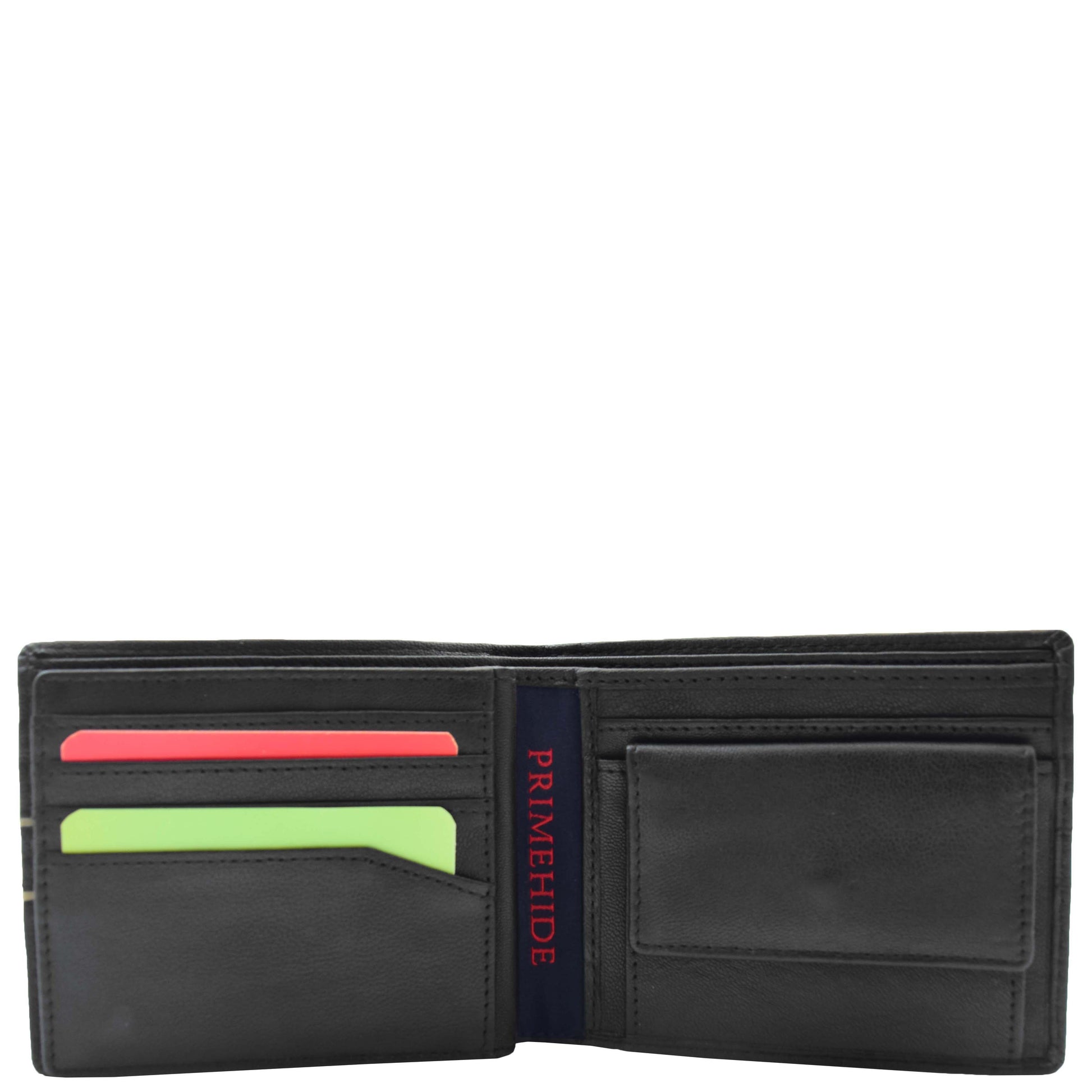 Mens Real Leather Bifold Wallet HOL801 Black 5