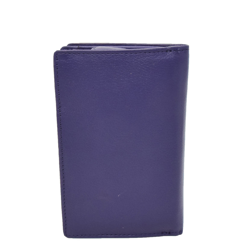 Womens Booklet Style Leather Purse Reston Purple 2