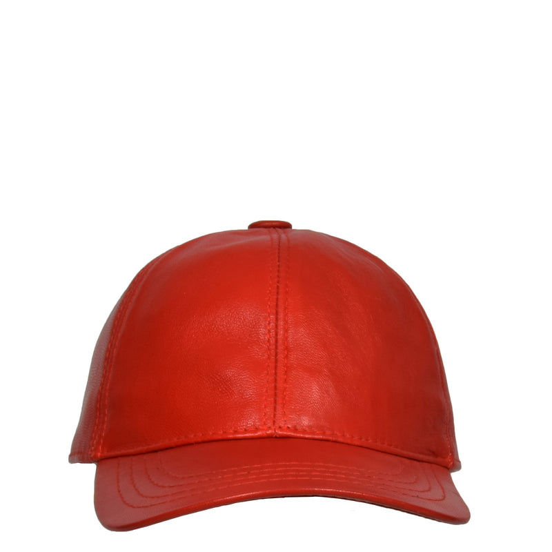 curved brim leather hat
