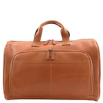 Genuine Leather Travel Holdall Overnight Bag HL015 Tan 2