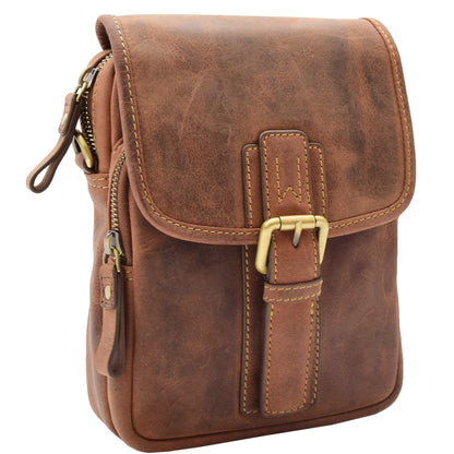 Mens Trendy Smart Crossbody Bag Genuine Leather Messenger Lucas Tan 7