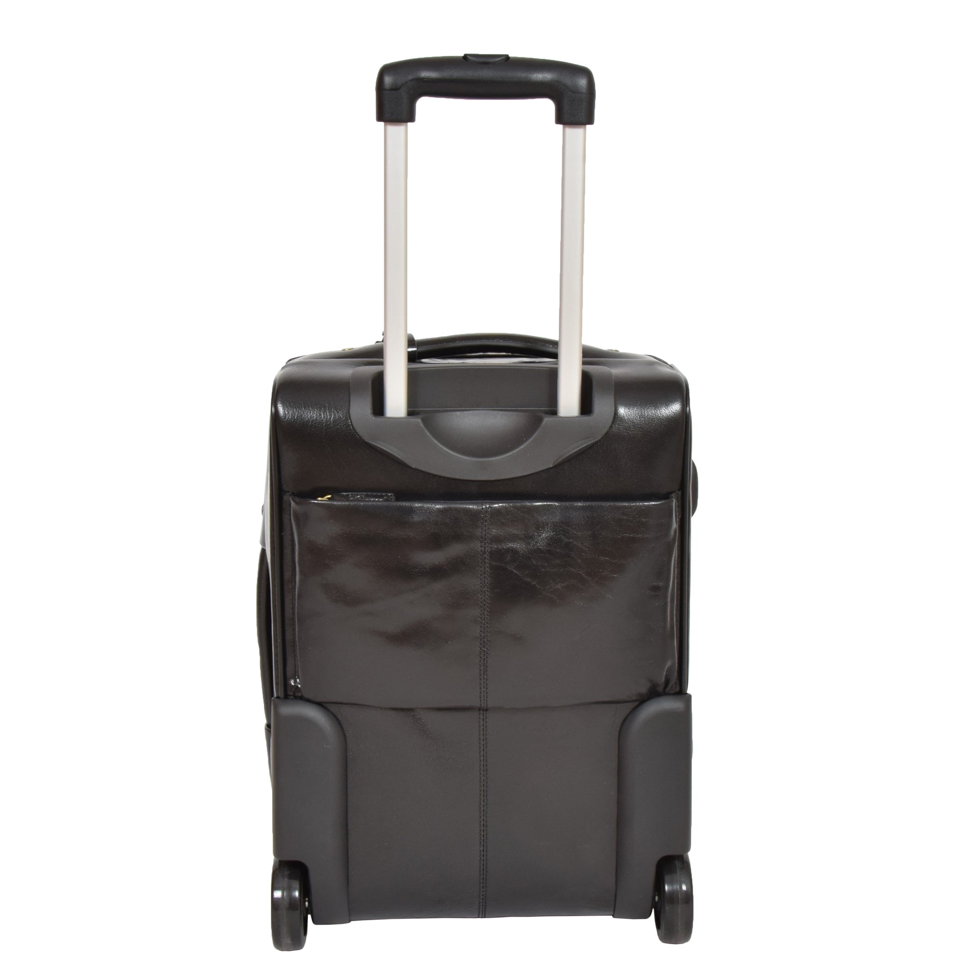 suitcase with back zip pocket