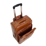 Exclusive Leather Cabin Size Suitcase Kingston Tan 4