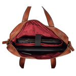 leather bag with laptop section