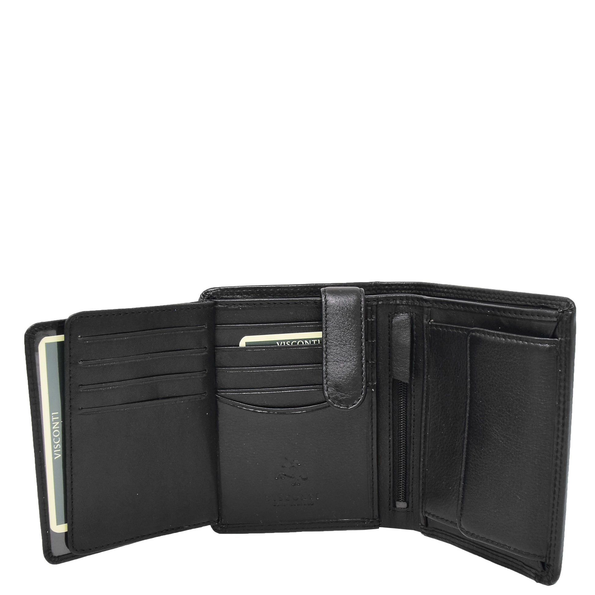 Mens Soft Leather Large Size Wallet Metis Black 5