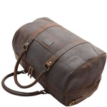 Genuine Leather Holdall Weekend Multi Use Duffle Bag ADEL Brown 6