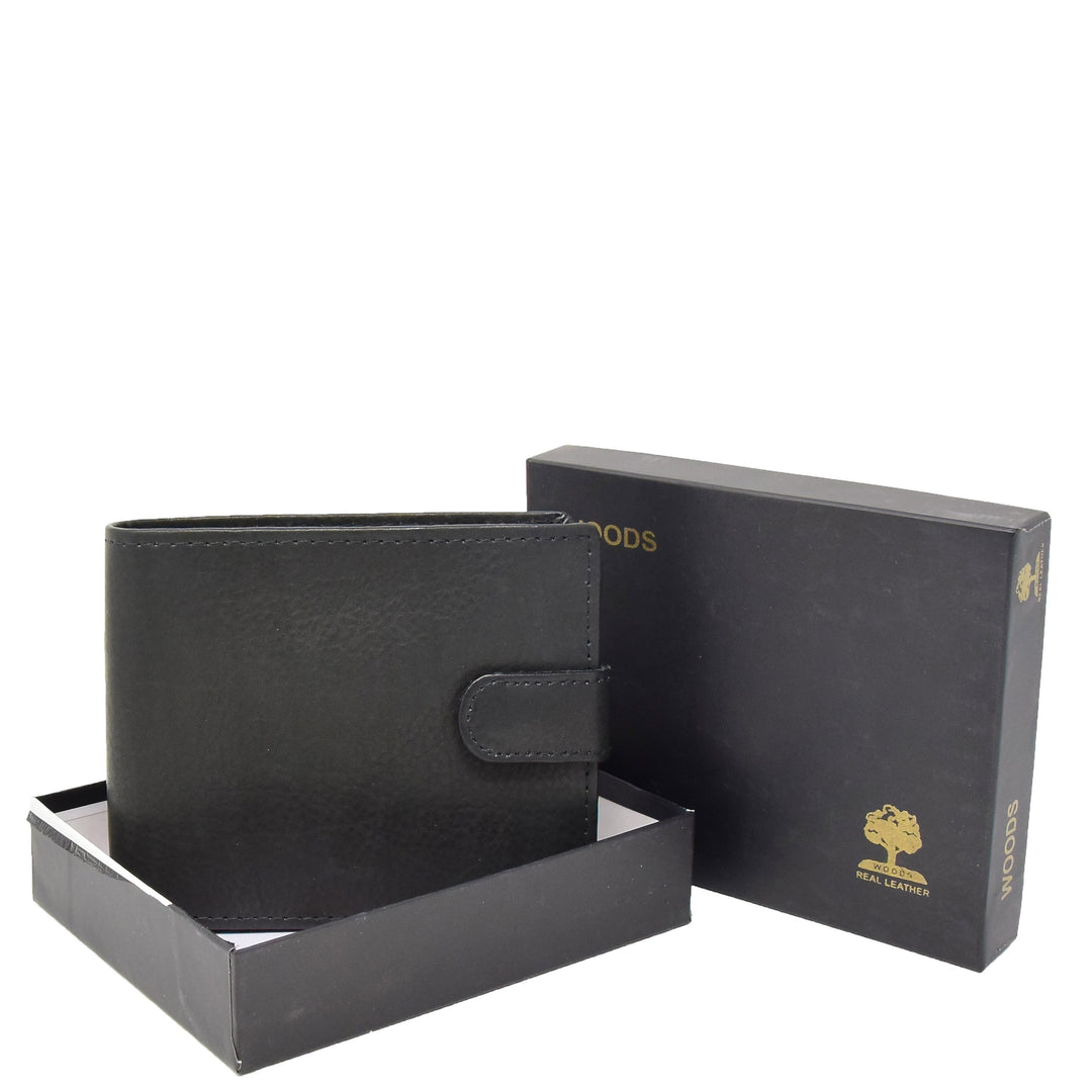 Buckle Defect Wallet Mens Wallet with a Buckle Closure Black | House of Leather