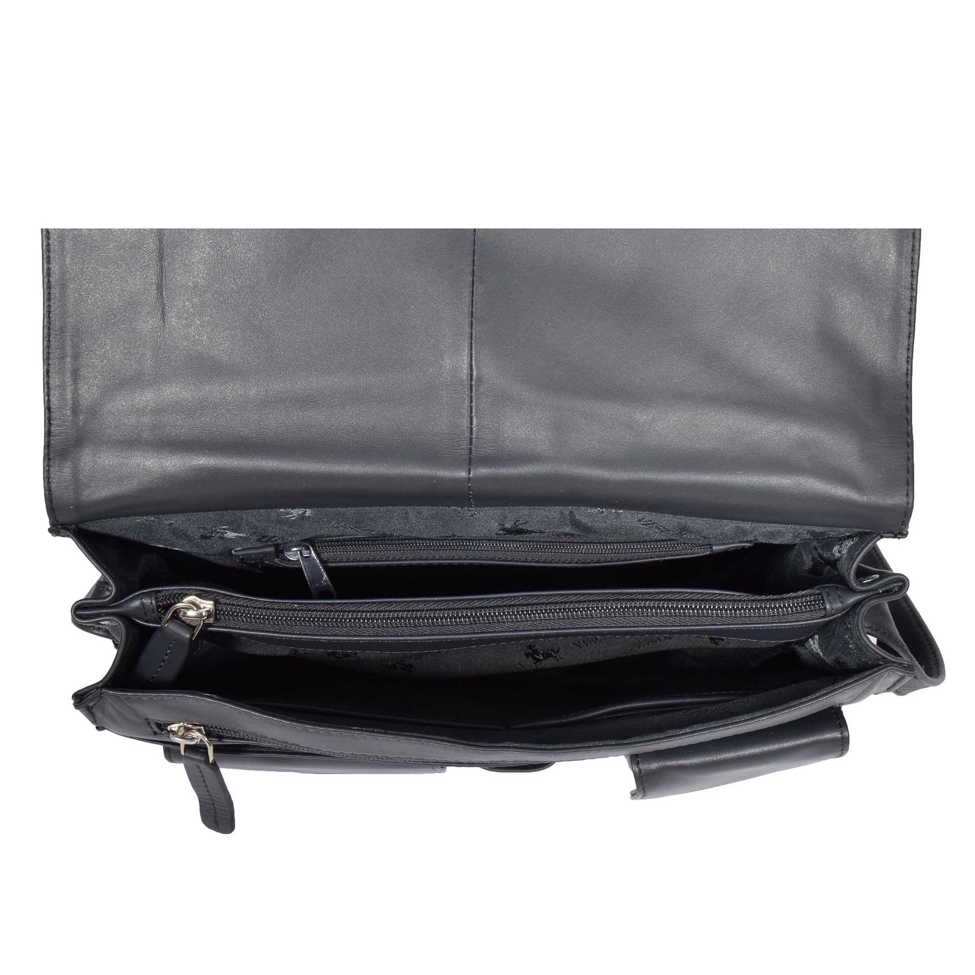 ladies bag with middle zip section