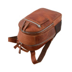 Large Classic Casual Leather Backpack Palermo Tan 4
