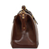 leather Gladstone bag in brown