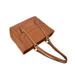 Womens Leather Classic Shopper Fashion Bag Sadie Tan top