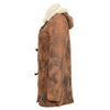 Womens Sheepskin Duffle Coat Mid Length Ellen Vintage Brown 5