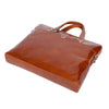 smooth tan leather organiser bag