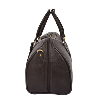 Zip Around Leather Travel Holdall Monaco Brown