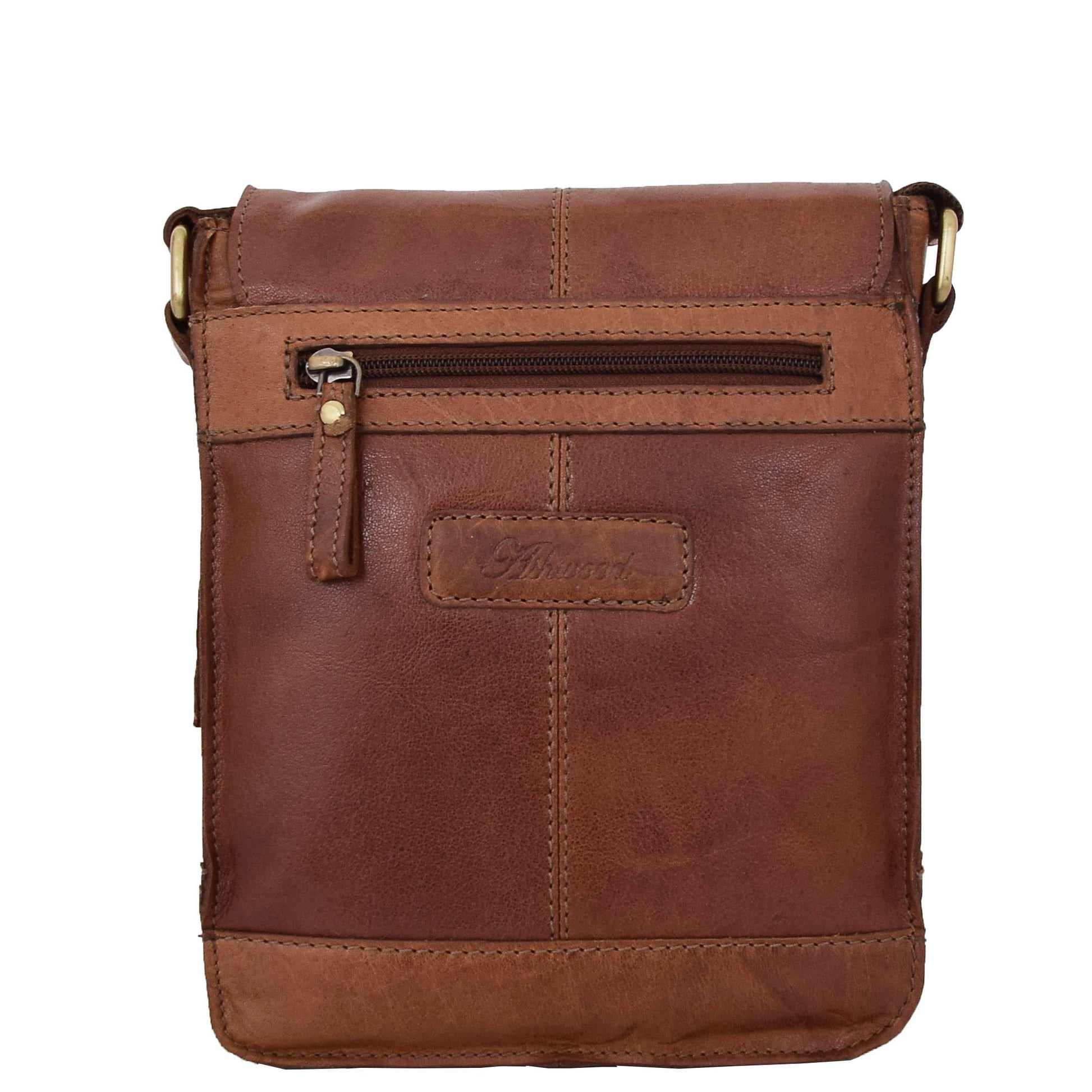 Mens Leather Cross Body Flight Bag Oldenburg Tan 1