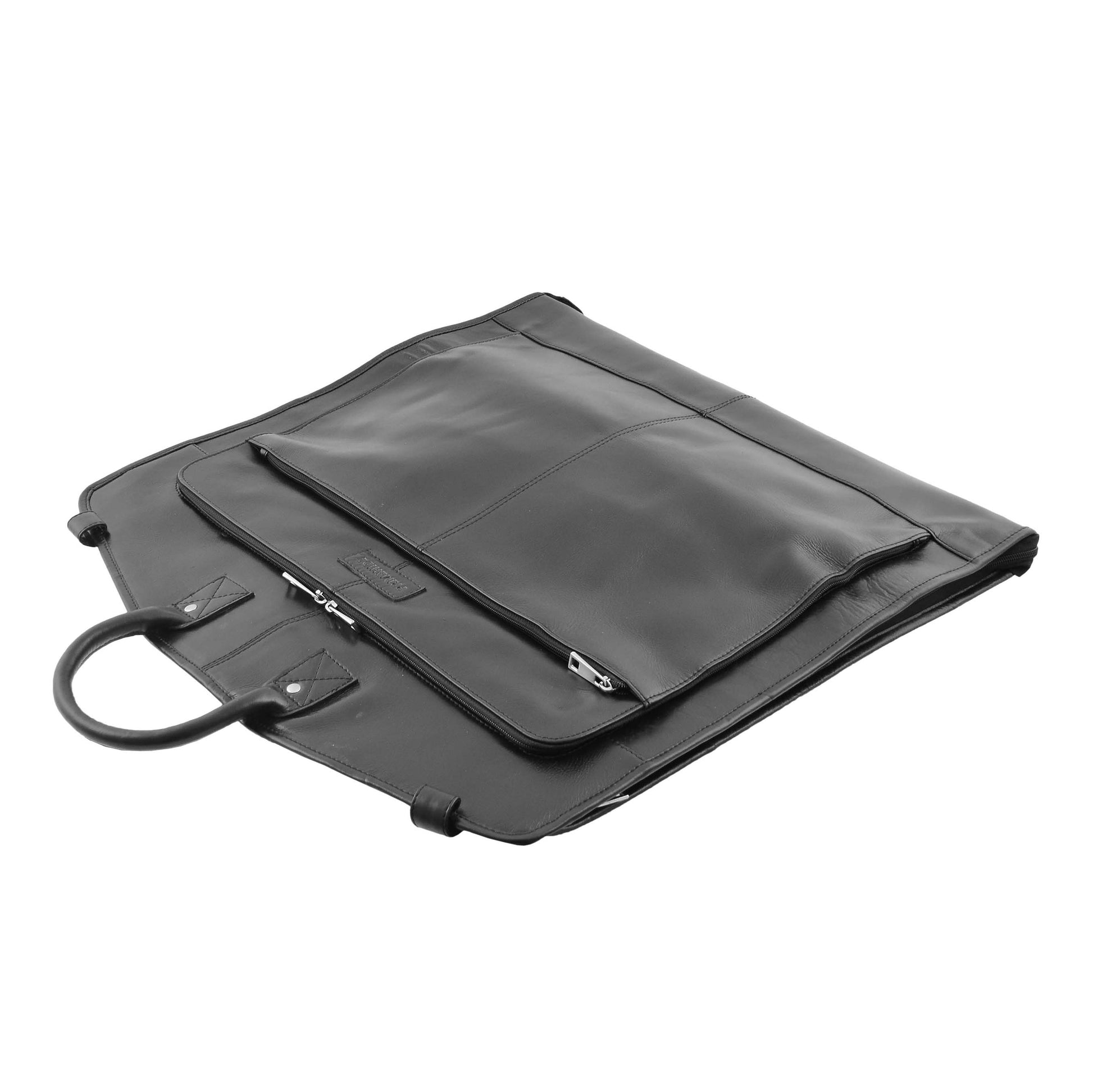 Real Leather Slimline Garment Carrier Taipei Black 4