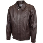 Mens Bomber Leather Jacket Classic Style Jim Brown Nappa 2