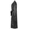 Womens Leather Full Length Classic Coat Gabbie Black 5