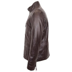 Mens Leather Safari Coat Classic Style Josh Brown 4