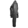 Womens Leather Studded Brando Style Jacket Salma Black 4
