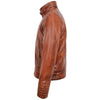 Mens Real Leather Sherpa Lined Jacket Alfie Brown 4