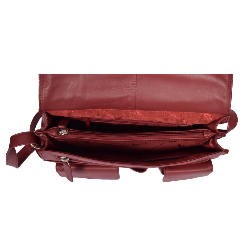 ladies bag with a middle zip divider section