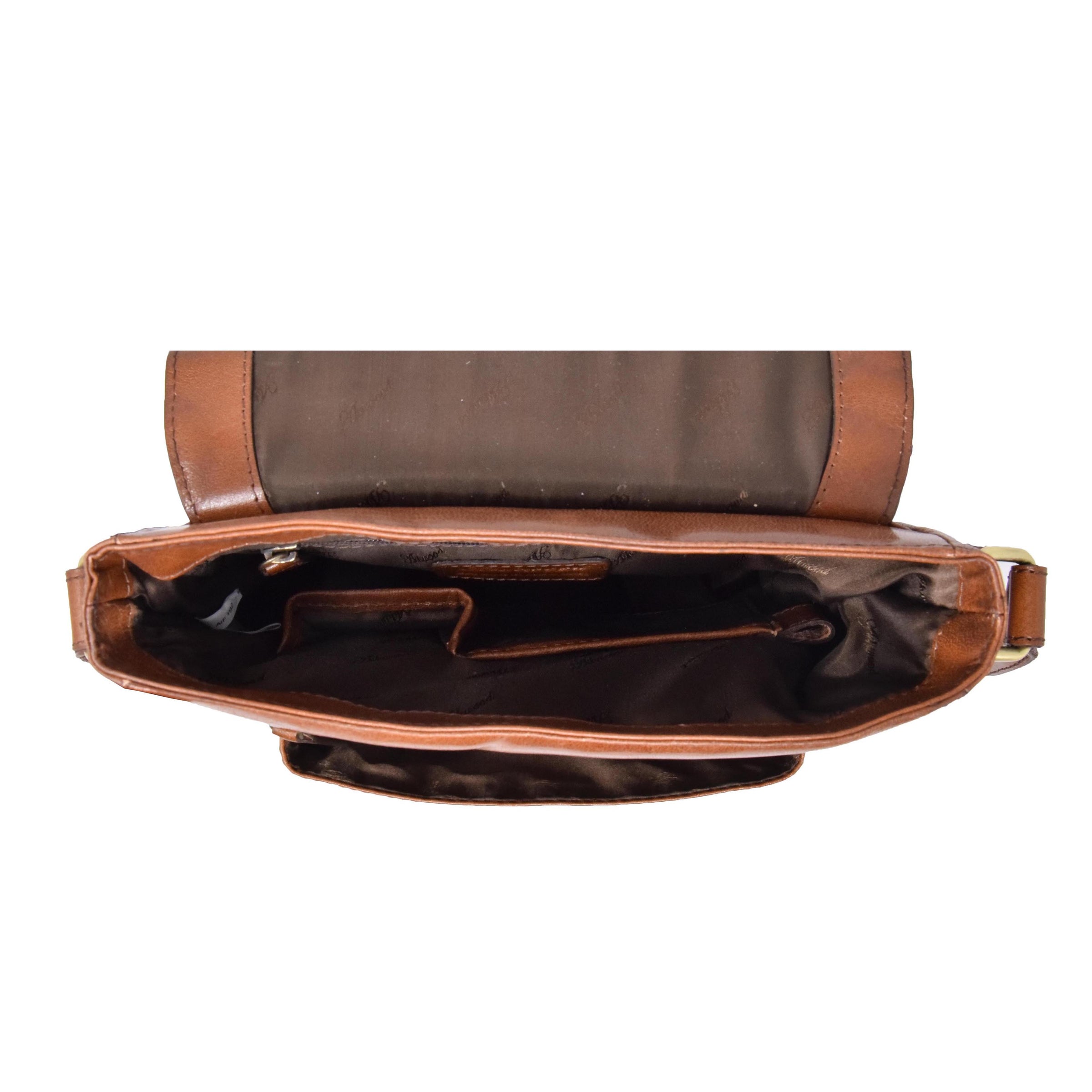 Flap Over Cross Body Flight Bag Tan | House of Leather