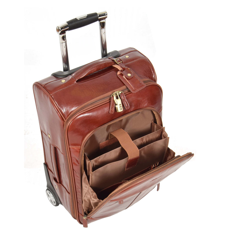 leather suit carrier with laptop pockets
