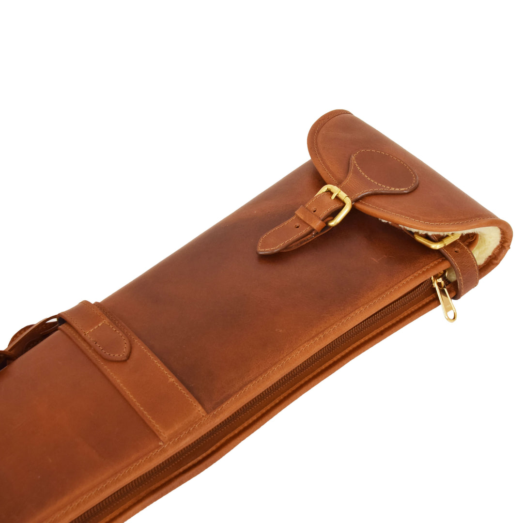 Leather Gun Slip with Shoulder Strap Carlisle Tan 5