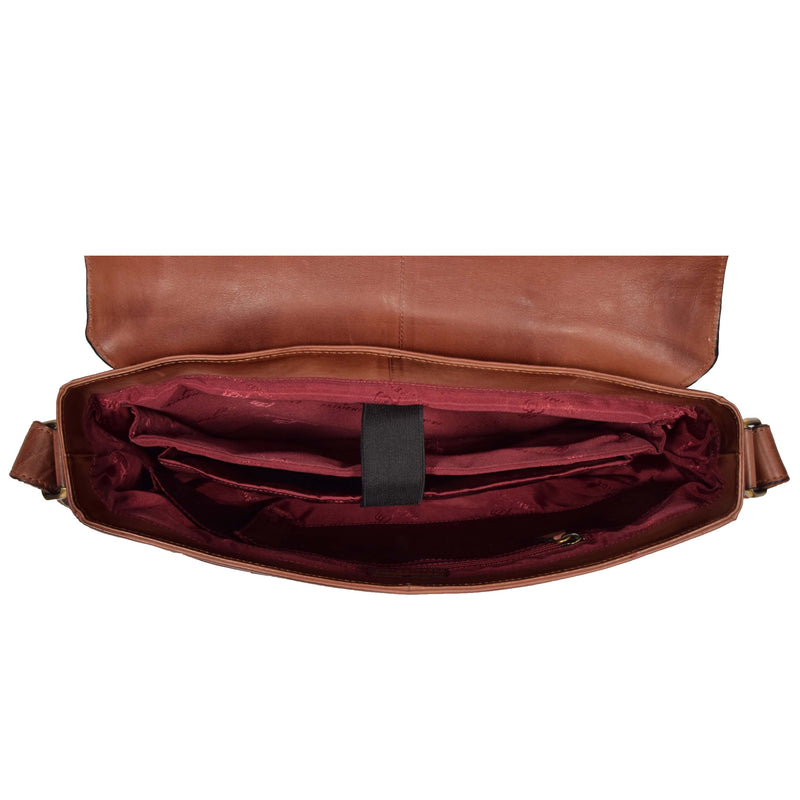 mens leather bag with a laptop section