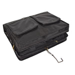leather suit carrier with cupboard hook