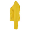 Womens Leather Standing Collar Jacket Becky Yellow 4
