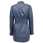 Womens Detachable Hoodie Leather Coat Kathy Blue 4