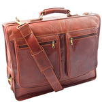 Travel Weekend Leather Suit Carrier Canico Chestnut 7