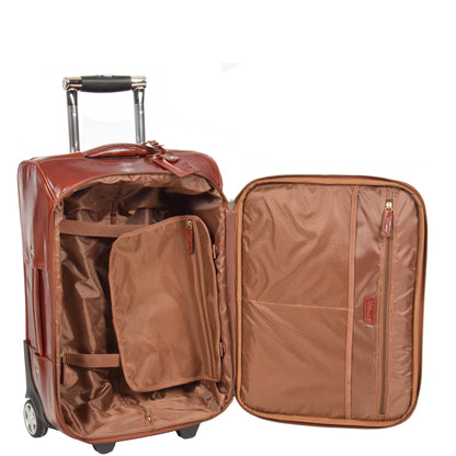 cabin size suitcase with packing straps