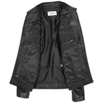 Mens Casual Biker Leather Jacket Jaime Black 6