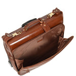 leather suit carrier with pockets