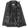 Womens 3/4 Length Leather Duffle Coat Kyra Black 5