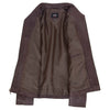 Womens Classic Zip Fastening Leather Jacket Julia Brown 6