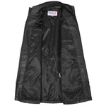 Womens Leather Dual Zip Fastening Jacket Kendall Black 5