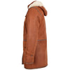 Mens Real Sheepskin Duffle Hooded Coat Vincent Whiskey 4