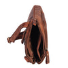 mens leather flight bag with an inside zip pocket