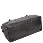 leather holdall with bottom stabilisers